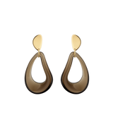 Naé Drop Earrings - Smoked glass