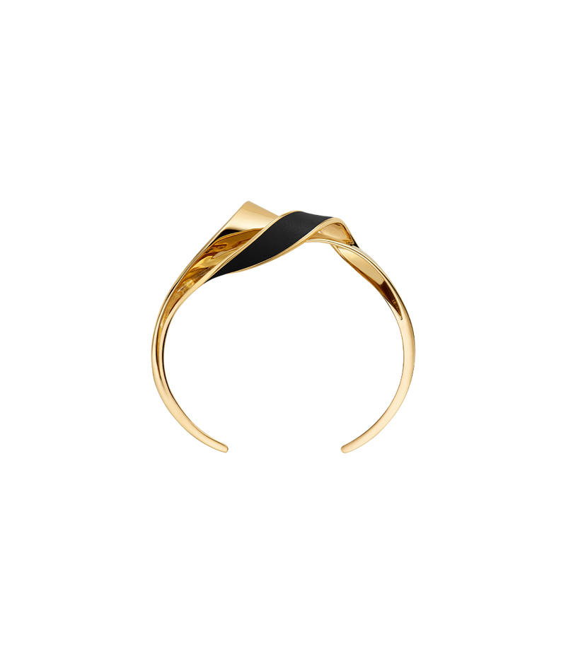 Éole Cuff - Black Leather