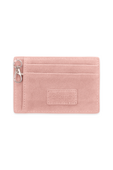 Martha Faux Suede Cardholder in Rose